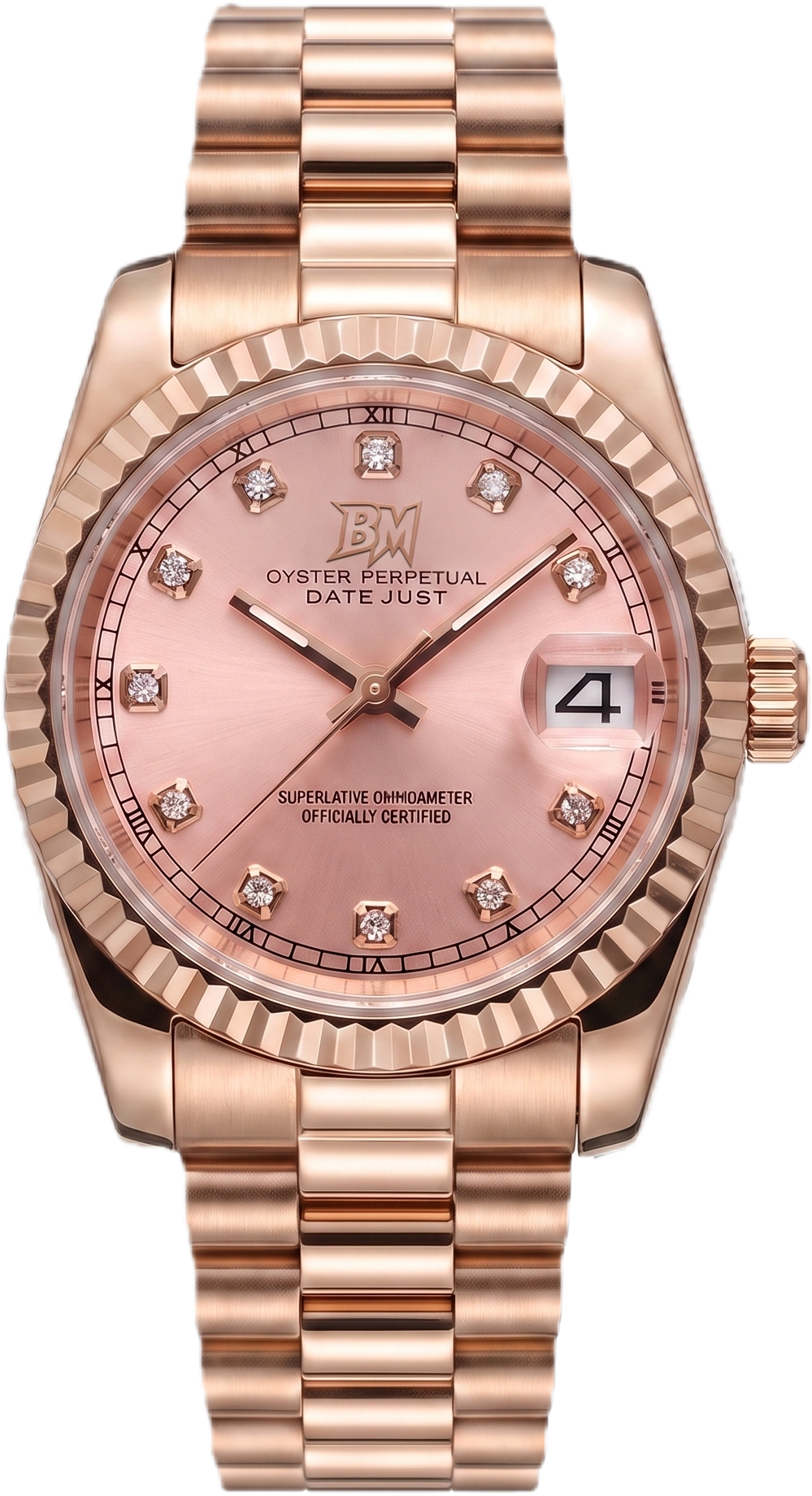 SeikoLady — montre or rose cadran rose