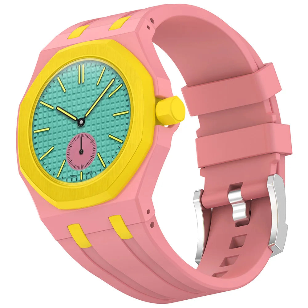 Rose bezel jaune