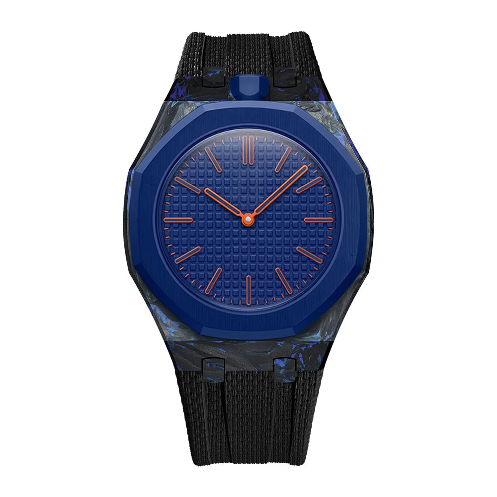 Noir cadran bleu nuit — couronne 12h