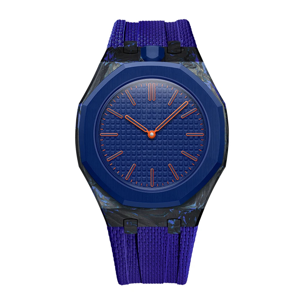 Bleu roi cadran bleu — couronne 12h