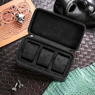 Coffret 3 montres noir