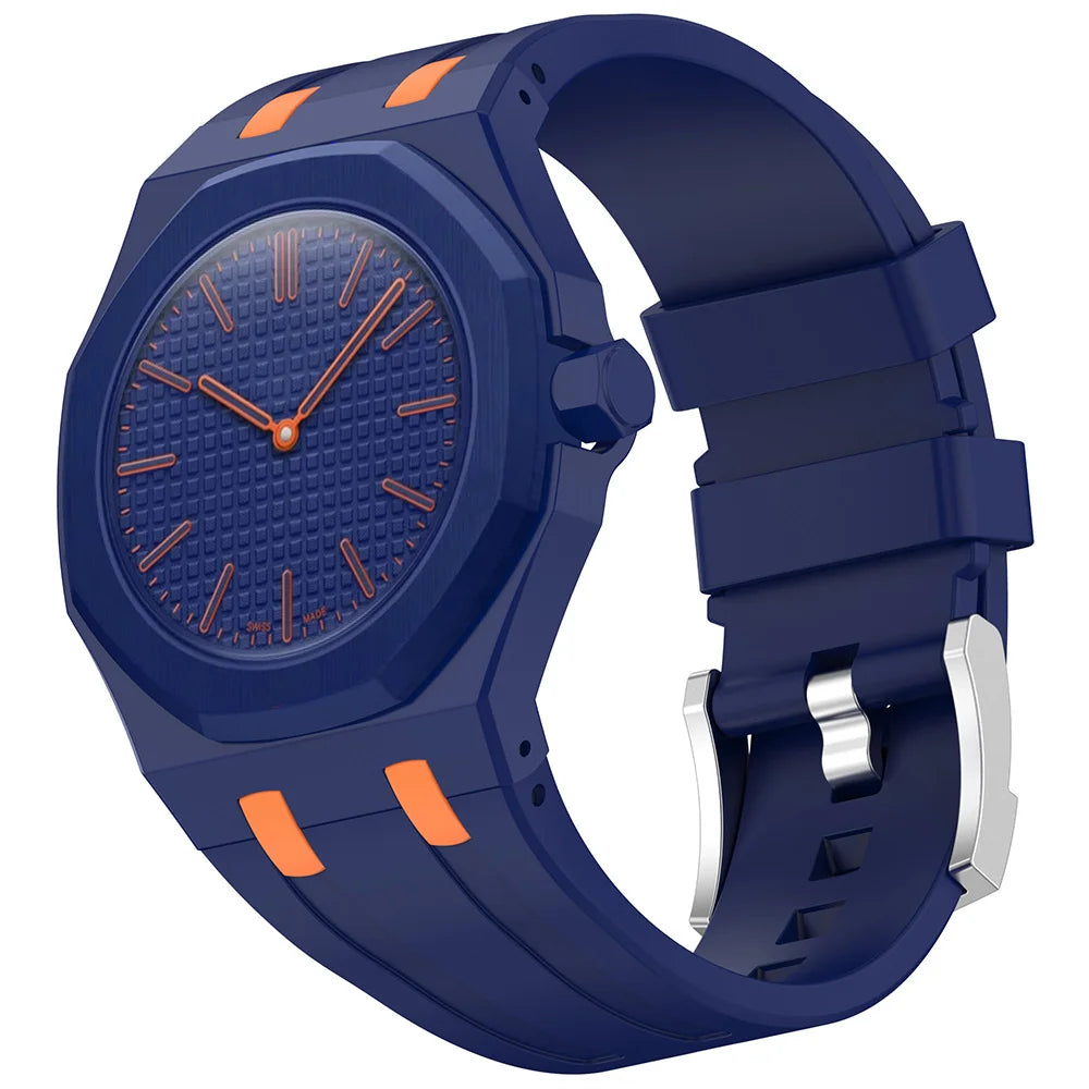 Bleu nuit orange