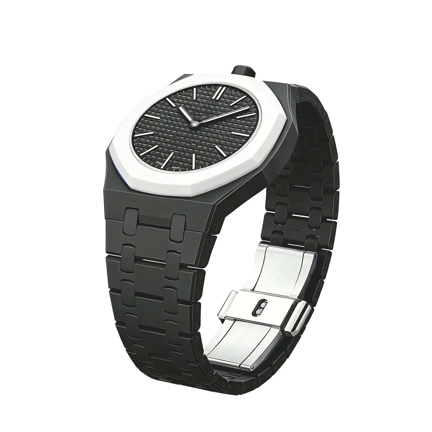 Blanc cadran noir